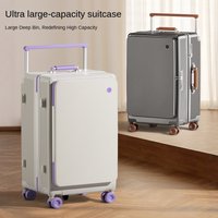 28 Inch New Large Deep Compartment Suitcase with Wide Handle Explosion-Proof Zipper 20 inch Cabin Bag with Double Password Lock