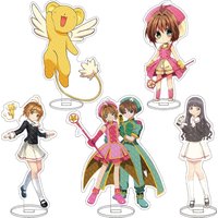 16CM Anime Figure Cardcaptor Sakura Kinomoto Sakura Li Syaoran Tomoyo Daidouji Cerberus Cos Acrylic Stand Ornaments Gifts