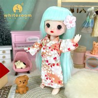 1/12 Mini BJD Doll 13 Movable Joints Casual Fashion Princess Clothes Suit Accessories Decoration Multicolor Hair Girl Gift Toy
