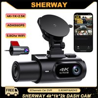 5.8Ghz WiFi 2/3 Channel Dash Cam HD 4K+2K Built-in GPS ADAS Car DVR IR Night Vision 24H Parking Mode Black Box Video Registrator