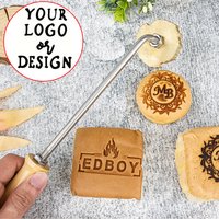 Personalized Branding Iron Stamp DIY LOGO Customized Heating Brass Embosser Seal Wood Cake Hamburger Leather Wedding Party Craft