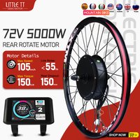 AliExpress LITTLE TT Ebike Conversion Kit 72V 5000W MTX39 Rim Rear Rotate Brushless Hub Motor Wheel Dropout 150mm For Electric Bike Conversion Kit