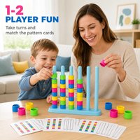 Children's Interactive Challenge Toy Puzzle Solving Battle Game Color Classification Game Color Stacking Puzzle Fun Pairing