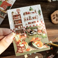 Kawaii Leisure Room 3D Dream Room Landscape Sticker DIY Pocket Cabin Scene festival gift