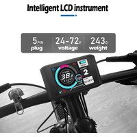 40A E-Bike LCD Display Panel 48V-72V 2000W Sine Wave Tri-Mode Brushless Controller with UKC1 Display for Hall/Sensorless