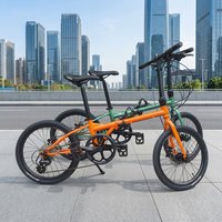Kalosse Folding 20 Inches Hydraulic Brakes Adluts 20Inches Foldable Bike Mountain Bikes 8 Speed Bicycle
