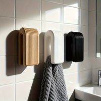 Automatic Locking Gravity Towel Rack Japanese-style minimalist wall hanging No-Drill Double-Sided Tape Bathroom towel storage