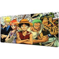Luffy Nami Zoro Sanji Usopp One Piece Rubber Anti-slip Mousepad XL Laptop Gamer Speed Keyboard Kawaii Anime Deskmat for LoL CSGO