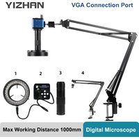 Yizhan HD Electronic Digital Microscope For Soldering Microscope Set 1080P VGA/HDMI Industrial Camera 150X Zooms Fold Bracket