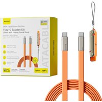240W Magnetic Type-C Charging Cable With Stand Fast Charging & Data Transfer, Phone Holder For Gaming, For IPhone Samsung Laptop