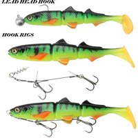 Rooblinos Pike Stinger Rig Hook Systerm with 3D Swimbait Soft Lure Fishing Bait Paddle T Tails For Zander Pike Big Game Fish