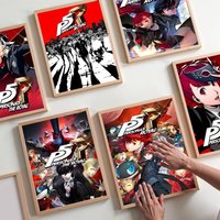 P-Persona 3 4 5 Royal Anima Game Whitepaper Poster HD Quality Poster Wall Art Painting Study Room Wall Decor