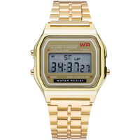 F91W Non-Waterproof Steel Band Watch For Women, Men, Business Clock, Multi-Functional LED Digital Sports Watch, Electronic Clock