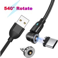 Magnetic Cable USB Type C Cable 2.4A 540 Rotate Micro Charger 1M 2M Mobile Phone Charging Cable For Samsung Xiaomi Redmi