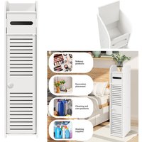 4 Tier Bathroom Cabinet Shelf W6.3''x D6.3''xH32'' Multi-purpose Slim Toilet Free Standing Cupboard Storage Racking for Store