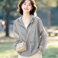 High SPF Cooling Sun Protection Jacket Ultra Thin Breathable Quick Dry UV Skin Coat