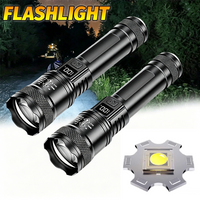 High Power LED Flashlight USB Rechargeable Super Bright Torch Zoomable Hand Lantern for Camping, Outdoor Fishing & Emergency Use