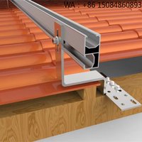 2.4M Aluminum PV Mount Rail, 720W Solar Panel Accessories, High Strength Solar Energy Hardware Parts for Residential Rooftop Sol