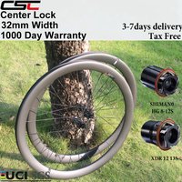 CSC 700C Gravelbike Carbon-Laufradsatz Scheibenbremse Center-Lock-Nabe Breite 32mm Innen 23mm Tiefe 35/40/45/50/58mm Rennrad Carbon-Laufrad