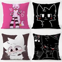 character Cute Cartoon Beautiful Cat Boykisser Cushion Cover Daily Washable Linen Pillowcase Soft for Sofa Bed Home Room Decor