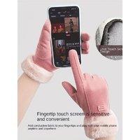 AliExpress Potdemiel Women Touch Screen Gloves Fashion Mittens Autumn Winter Warm Thin Cashmere Solid Cycling Drive Suede Fabric Elegant Windproof