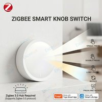 Tuya ZigBee Knob Switch Wireless Scene Button Rotatable Dimmer Controller Switch Remoter Smart Life Automation Scenarios Linkage