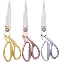 Color Multi-Size All Stainless Steel Plating Dressmaking Cutter Trimming Sewing Tailoring Scissors