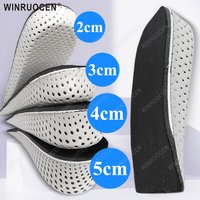 1/2 Pairs Men Women Height Increase Insoles 2-4cm Breathable Memory Foam Heel Lifting Inserts Sweat Absorbent Shoe Pads insoles