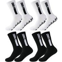 4Pair Non-Slip Grip Socks Designed for Men Women in Football Basketball Baseball Rugby Soccer Cycling Running Hiking Tennis