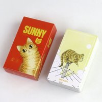 10.3*6cm Sunny Orange Cat Tarot - Whimsical Cartoon Kitty Tarot Deck for Beginners 78 Pcs Tarot Cards