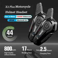 1/2Pcs Bluetooth Motorrad Helm Intercom Headset Für 2 Fahrer 1000M Intercomunicador Moto Sprech Drahtlose Freisprechen Anruf