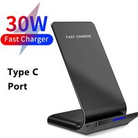 30W Qi Wireless Charger Stand Fast Charging Dock Station For iPhone15 14 13 12 11 Pro XMax Samsung S21 Dock Station Phone Holder