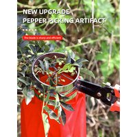 Fruit Picker Tool Metal Sichuan Pepper Picker Tool Fruit Picker Basket Head Fruit Harvester Attachment Garden Hardware Tools