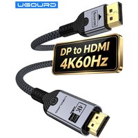 DP to HDMI Compatible Cable 4K 60Hz 4K30Hz DisplayPort to HDMI Adapter Video Audio Synchronous Output for PC Projector Laptop TV