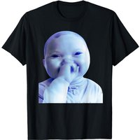 Funny AI Baby Holding Laugh Meme Viral Trend T-shirt for Women T Shirts Short Sleeve Tops Streetwear Women's Tees Casual Clothes