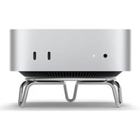 For Mac Mini M4 2024 Stainless Steel Bracket Suitable, Perfect Bottom Heat Dissipation Device, Desktop Base Storage, Silver