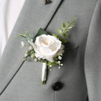Wedding Suit Corsage Man Flower Wedding Man Artifical Roses Wrist Corsage Wedding Accessories XH05