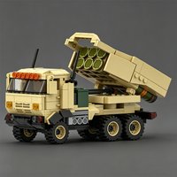 Military Vehicle Assembled Building Blocks Haima Si Rocket Gun Armored Vehicle Toy Explosion-Proof Special Forces Vehicle Gift 1