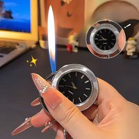 Creative Watch Shaped Slide Open Refillable Lighter, Luxury Unique Gift for Men, Portable Outdoor Butane Cigarette Ignition Tool