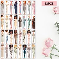 32pcs, Watercolor Illustration Girl Bookmark, Suitable for Teachers, Readers, and Enthusiasts, Gifts, Parties, Birthdays