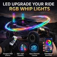NEHANLYN 11.81 cala Długie Światła LED COB typu Whip, Kierunkowskazy, Światła Stop, Światła Cofania do Polaris RZR Can-Am Maverick X3 UTV ATV Offroad