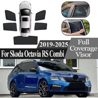 Auto Parts For Skoda Octavia RS Combi MK4 2019-2025 Car Magnetic Mesh Sunshades Anti UV Coverage Sunshade Privacy Protection
