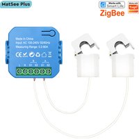 Smart ZigBee Energy Meter Bidirectional 1, 2 Channel with 80A Current Transformer Clamp App Monitor Power Need Gateway
