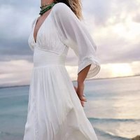 Mini Dresses Women Europe America Elegant Sexy Waist Cinched Fashionable Chiffon Loose Patchwork Princess V-neck Dresses New