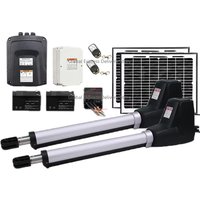 Lockmaster Heavy Black Automatic Gate Opener Solar Panel Compatible Gate Motor for Dual Swing Gate Operators