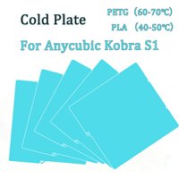 For Anycubic Kobra S1 Build plate Cool Plate Glacier Kobra S1C Cold Plate PLA PETG Lower Temp Printing Strong Adhesion Bed