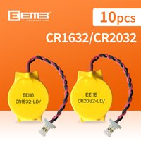 10PCS CMOS batteries CR2032/CR1632 with plug, plug-in motherboard LenovoThinkPad Dell laptop battery replacement