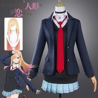 Anime My Dress-Up Darling Kitagawa Marin Cosplay Costume Wig Jk Suit Coat Skirt School Uniform For Women Girls Festival Carnival