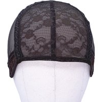 Double Layer Lace Wig Cap Adjustable Stretch Fabric Wig Making Base Cap Breathable Comfortable Non-slip Wig Caps For Wig Constru