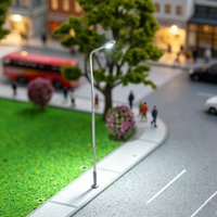 Miniature 3V LED Lights Model Scale 1:75-1:500 Metal Street Lamp for Train Railway Building Sand Table Lighting Materials 5pcs